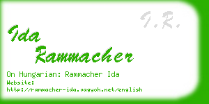 ida rammacher business card
